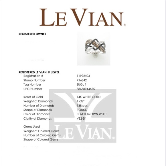 LeVian Chocolate Diamond Ring - Picture 2 of 2